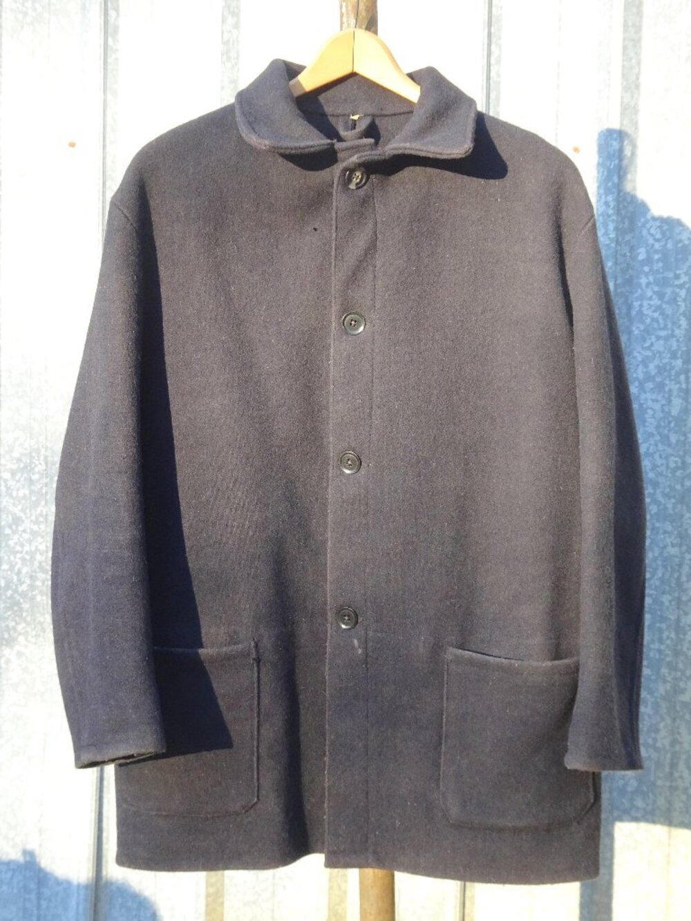UK "Donkey Jacket" made with Melton woollen fabric - size men's Large